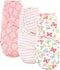 Touched by Nature Unisex Baby Organic Cotton Swaddle Wraps, Butterflies, 0-3 Months