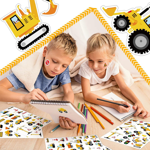 500 Harloon Pcs Construction Sticker Car Bus Truck Airplane Ship Thick Gel Cling Truck Transportation Vehicle Sticker