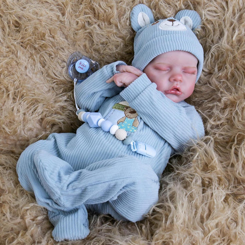 Aori Lifelike Reborn Baby Dolls - Realistic Newborn Boy Doll with Feeding Kit & Gift Box