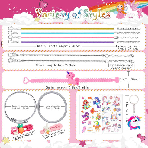 SUZUTOY Bracelet Making Kit for Girls, Unicorns Gifts for Girls, Arts and Crafts for Kids Ages 4-12, Beads for Bracelet