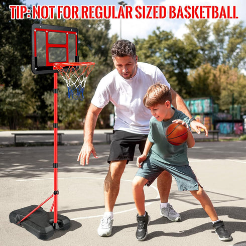 GMAOPHY Kids Basketball Hoop with Stand, Adjustable Basketball Set for Boys Age 3-8, Indoor Outdoor Sport Game