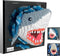 Mini Building Blocks Set Shark Mural - 3D Cute Animal Wall Art