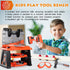 Set Set, 3-8 REXBETI Kids Tool with Box and Electronic Toy Drill, Pretend Play Kids Workbench Construction Kits