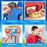 3 4 5 6 Playset 4 Cars,Helicopter,7 Ochido Boys Toys for Years Old,Large City Action Kit with Lights