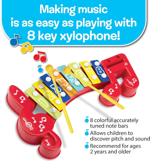 8 2+, 8 2 Small World Toys Xylophone for Kids: Key Colorful Xylophones for Toddlers Age Kids Musical Instrument