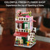 Set, 14+, (953PCS) Flowers City Architecture Mini Building Block Blooming Shop Hose Building Kit for Adults & Teens