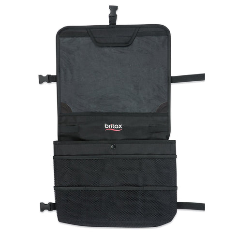 Britax View-N-Go Backseat Car Organizer with Tablet Holder | Crash Tested, Waterproof Backing, Extra Storage Pockets