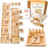 LITTLE BUD KIDS Counting Pegs - A Wooden Montessori Math Toy with Ten Frame Math Game, Addition and Subtraction Flash