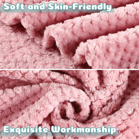 4 Pack 30 40'' Reginary Fuzzy Blanket x Waffle Flannel Baby Throw Blankets Warm Nursery & Crib Blankets for Girl & Boy