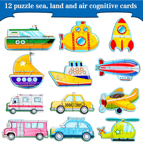Magnetic Puzzles for Kids Ages 1-3, Travel Toddler Puzzles for Boys & Girls 2-4 Year Road Trip Gift