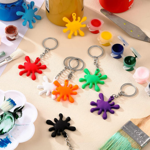 Paint Splatter Keychains, Art Party Favors and Decorations for Kids Adults Back to School Gifts