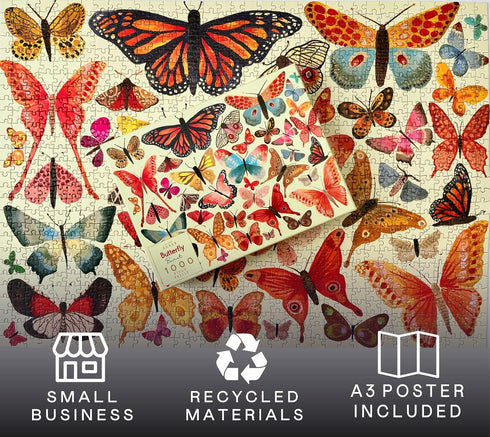 1000 20 28 inches Elena Essex Puzzles - Butterfly Beauty | piece Puzzle for Adults | Jigsaw Puzzles | Butterflies