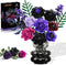 HOGOKIDS Flowers Bouquet Building Set - Mother's Day 14 Purple Roses Botanical