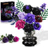 HOGOKIDS Flowers Bouquet Building Set - Mother's Day 14 Purple Roses Botanical