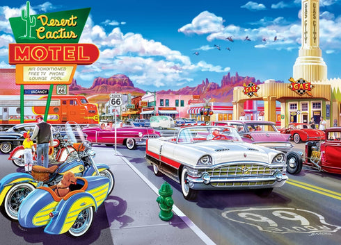 Masterpieces 1000 Piece Jigsaw Puzzle for Adults, Family, Or Youth - Drive Through On Route 66-19.25"x26.75"