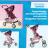 2+ 22.05-Inch KP0280G Baby Doll Stroller | Pram for Girls | Umbrella Stroller for Kids - Lightweight Play Carriage