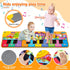 25 1 2 3 4 5 6+ Kids Musical Piano Mats with Music Sounds, Musical Toys Baby Floor Piano Keyboard Mat Carpet Animal