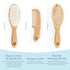 Set Wooden Hair Brush - Premium Baby Comb and Brush - Soft Natural Bristles - Organic Products - Perfect Registry Gift