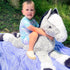 Tezituor 47 Inch Giant Horse Stuffed Animal Plush Toy - Realistic 4ft Long Pillow