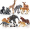 Toymany 12PCS Baby Figurines Forest Animals, Realistic Woodland Figures Toys Includes Elephant, Giraffe, Mountain Lion,