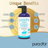 PURA D'OR Kids Wash, 16 Oz, All-in-One Gentle Cleanser, USDA Biobased, Tear-Less