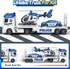 3 4 5 6 7 8 25" Kids Toys for Years Old Boys, Police Truck Toy with Racing Car and Helicopter, Toddler Friction Powered