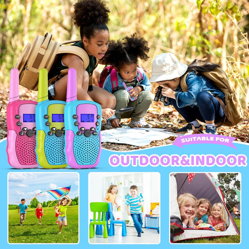 Selieve 3 Pack, 3-12 3 5-8 Walkie Talkies for Kids Toys for Year Old Boys or Girls, KM Range Indoor Outdoor Activity
