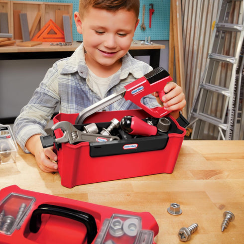Set 9 Set, 3+ Little Tikes Creative Construction Tool Box with Accessories, Pretend Play Construction for Boys