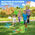 Outdoor Stomp Flying Disc Launcher Toys - Kids Ages 3-10 - Elephant Butterfly Catching Game for Outdoor Birthday