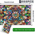 1000 1000 1:1 Impossible Jigsaw Puzzles for Adults Pieces-Stained Glass Puzzles Floral Hard Challenging Puzzles