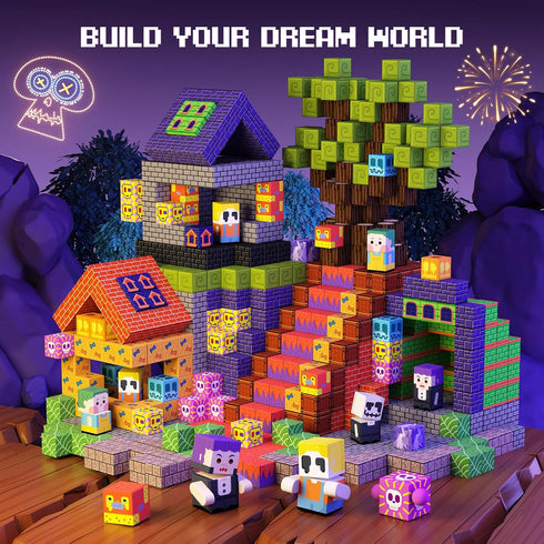 100PCS 3+, Set, GobiDex Magnetic Blocks, Building Toys for Kids Upgraded Zomblock STEM Sensory Magnets Construction