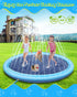 Raxurt Dog Splash Pad, 87in Anti-Slip Pool for Dogs and Kids, Durable Bath Pool Pet Summer Outdoor Water Toys, Blue
