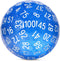 D100 Dice Glitter Blue DNDND 100 Sided Die with Translucent Pouch for Dungeons and Dragons (Chameleon Blue with White