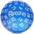 D100 Dice Glitter Blue DNDND 100 Sided Die with Translucent Pouch for Dungeons and Dragons (Chameleon Blue with White