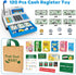 120 Playset Cash Register Toy for Kids, Pcs Grocery Store with Credit Card, Grocery Boxes, Microphone, Calculator Cash