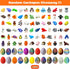 Generic 24 Pack 3D Prefilled Easter Eggs with Printed Articulated Animals Inside - Reusable Vending Machine Toy Easter