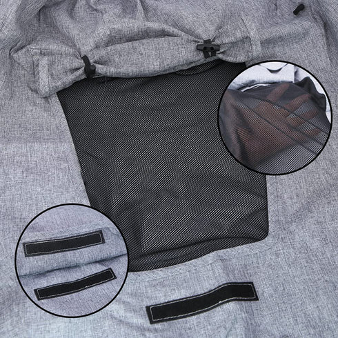 Universal Waterproof Pram Sunshade Sun Cover for Baby Stroller, Anti-UV with Viewing Window (Grey)
