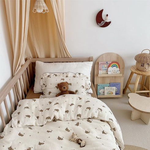 1pc Decor,14x20'' AOJIM Cute Cartoon Pattern Muslin Toddler Kids Pillow Case Super Soft Cotton Baby Crib Pillowcase