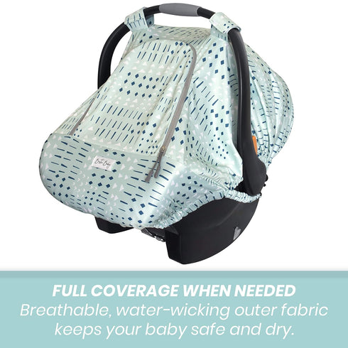 Car Seat Canopy Stroller Covers for Infant Boy and Girl Babies Stretchy and Kick Proof with Net Multi Use Soft