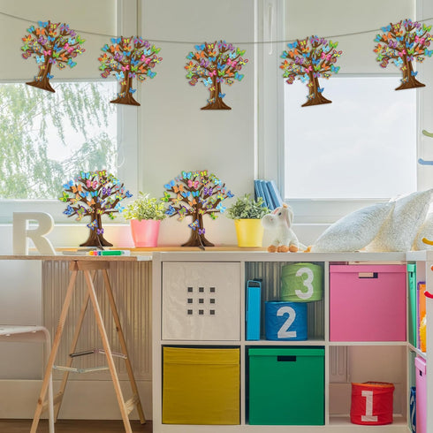 30 Set Cinrobiye Spring Craft Kit Flower Bird Butterfly DIY Tree Ornaments Making Art Crafts for Toddler Sunday School