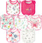 7Pcs Cotton Waterproof Baby Bibs - Hook Loop Closure, Keepsake Gift for Newborns, Drooling, Feeding, Eating