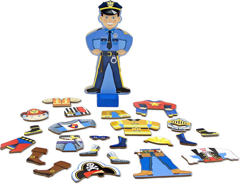 Melissa & Doug Joey Magnetic Wooden Dress-Up Pretend Play Set (25+ pcs) for Ages 3+