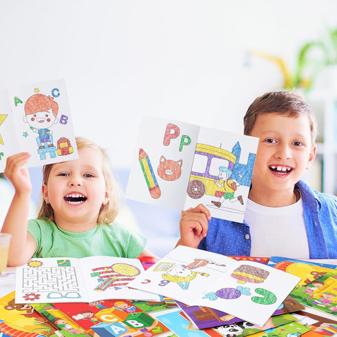 60 BenLouis Pcs Preschool Kindergarten Mini Coloring Books Kids Graduation Party Favors Small Activity Books Bulk