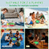 HENNAED 6-Player 1-10 Shut The Box Game Wooden Close The Box Math Game with Dice, Educational Family Board Game