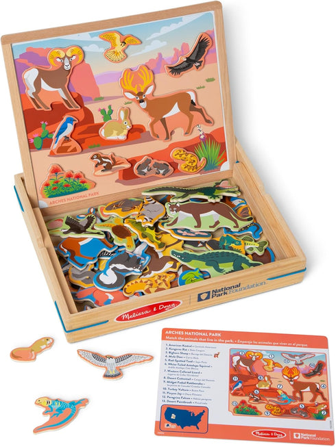 Melissa & Doug National Parks Wooden Picture Matching Magnetic Game - FSC Certified Educational Toy