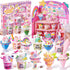 Cleboen Mini Dessert House DIY Toy Set, Making 24 Miniature Food Desserts, Resin