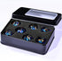 AUSTOR 7 Pieces Blue Flame Dragon Resin Dice Set - DND Dice for Role Playing Dungeons and Dragons with Case