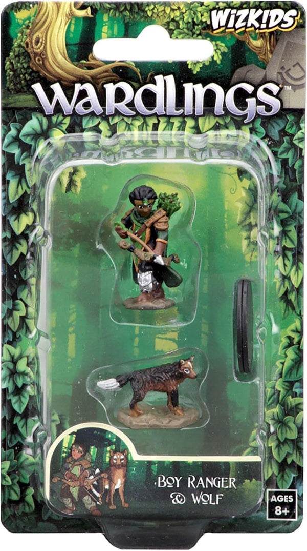 WizKids Wardlings RPG Figures: Boy Ranger & Wolf