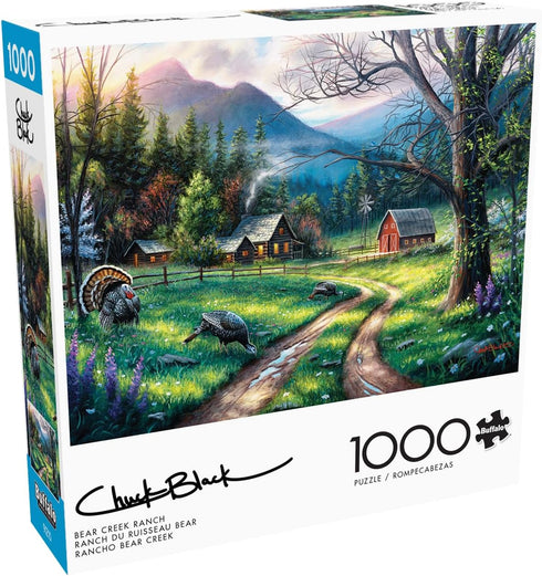 1000 Piece Jigsaw Puzzle for Adults - Bear Creek Ranch by Buffalo Games - Charles Black - 26.75 x 19.75