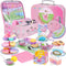 Tea Party Set for Toddles 3-5,53PCS Musical Kids Tea Set for Little